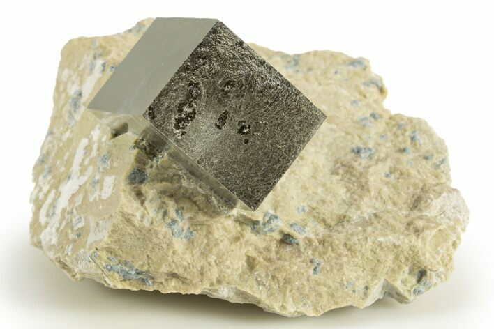 Natural Pyrite Cube In Rock - Navajun, Spain #304025